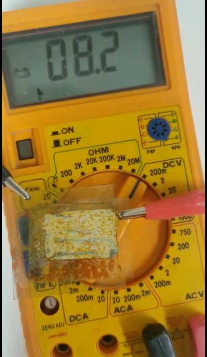 use a multimeter to mesure your voltage, you will reach around 250-300 mV